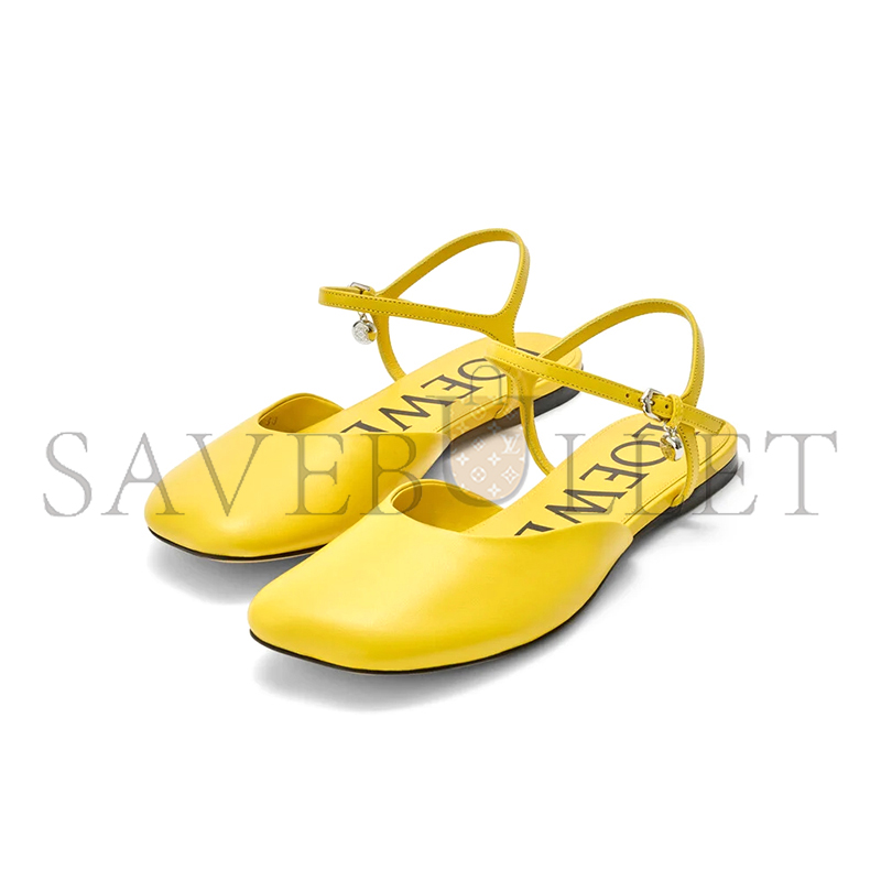 LOEWE TOY ANKLE STRAP BALLERINA IN LAMBSKIN LLST466X10